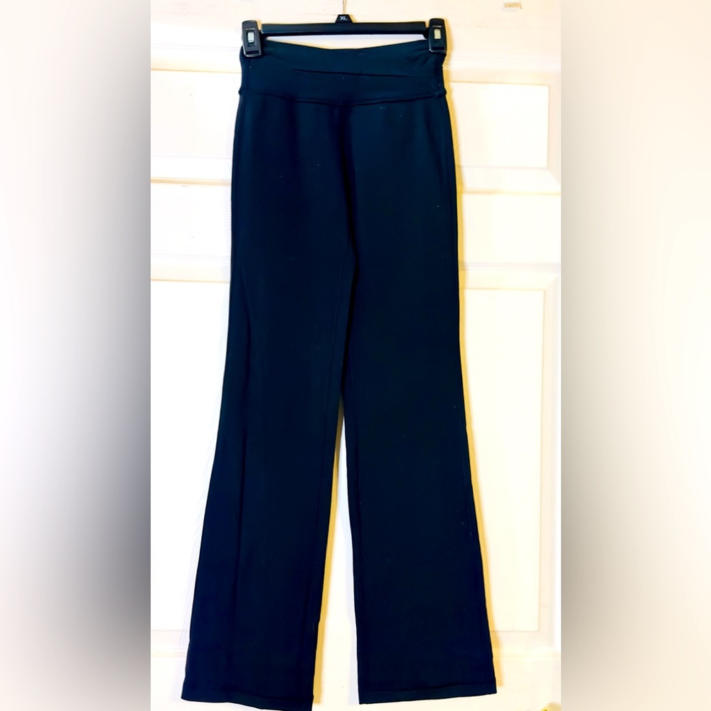 EUC Lululemon Astro Black Criss Cross Waistband‎ Flare Pants Size 2